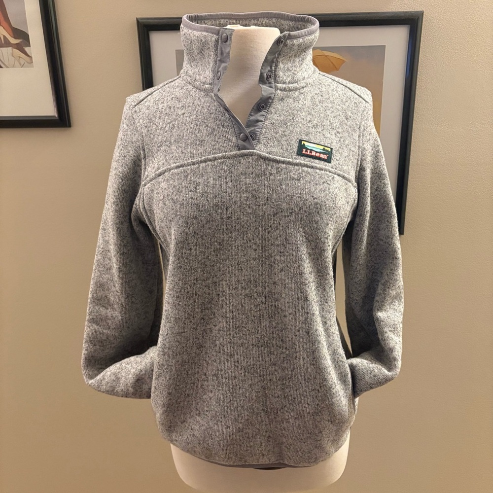 L.L.Bean Gray Pullover Fleece